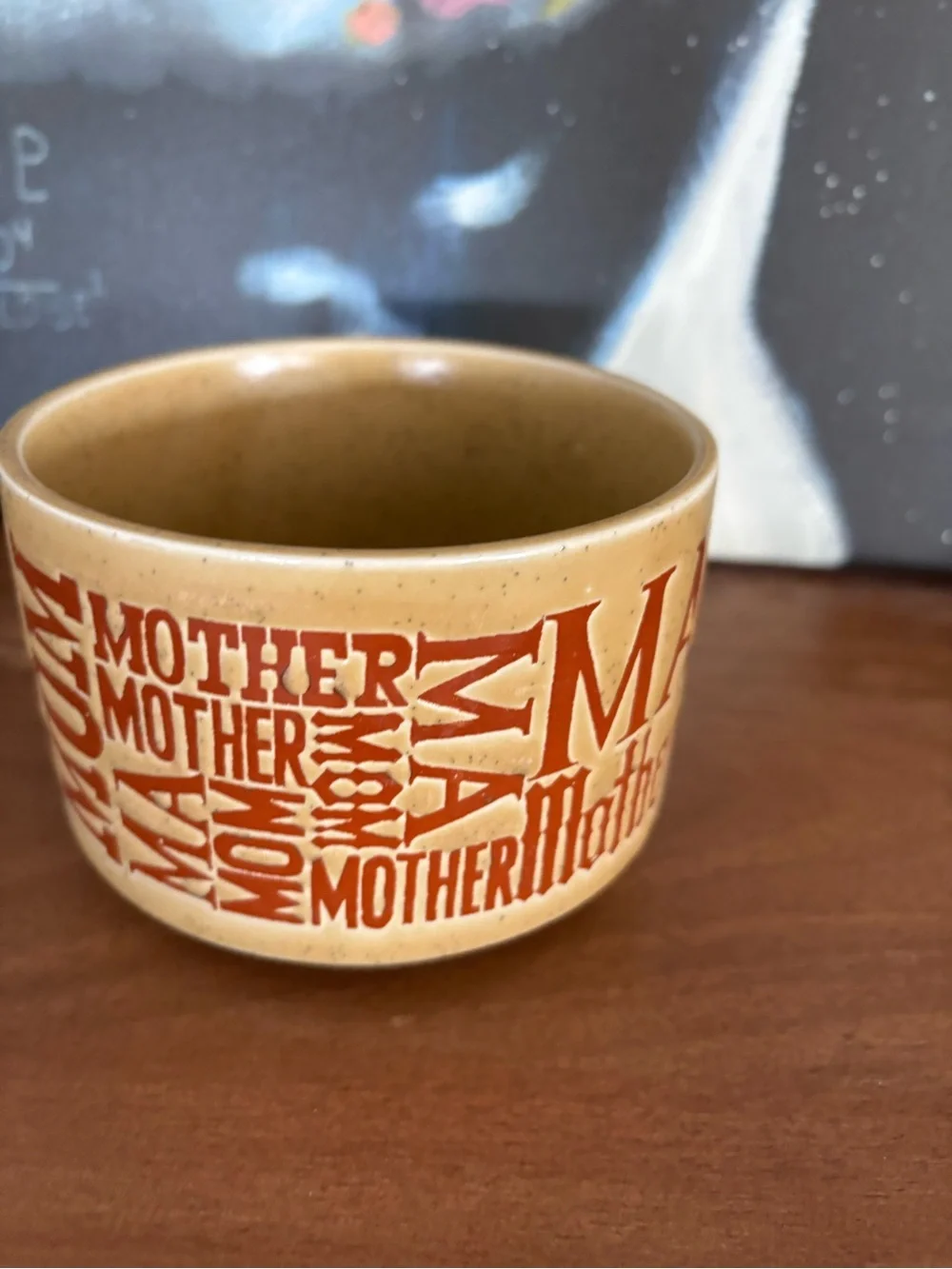 Rustic Tan 'Mother' Ceramic Coffee Mug